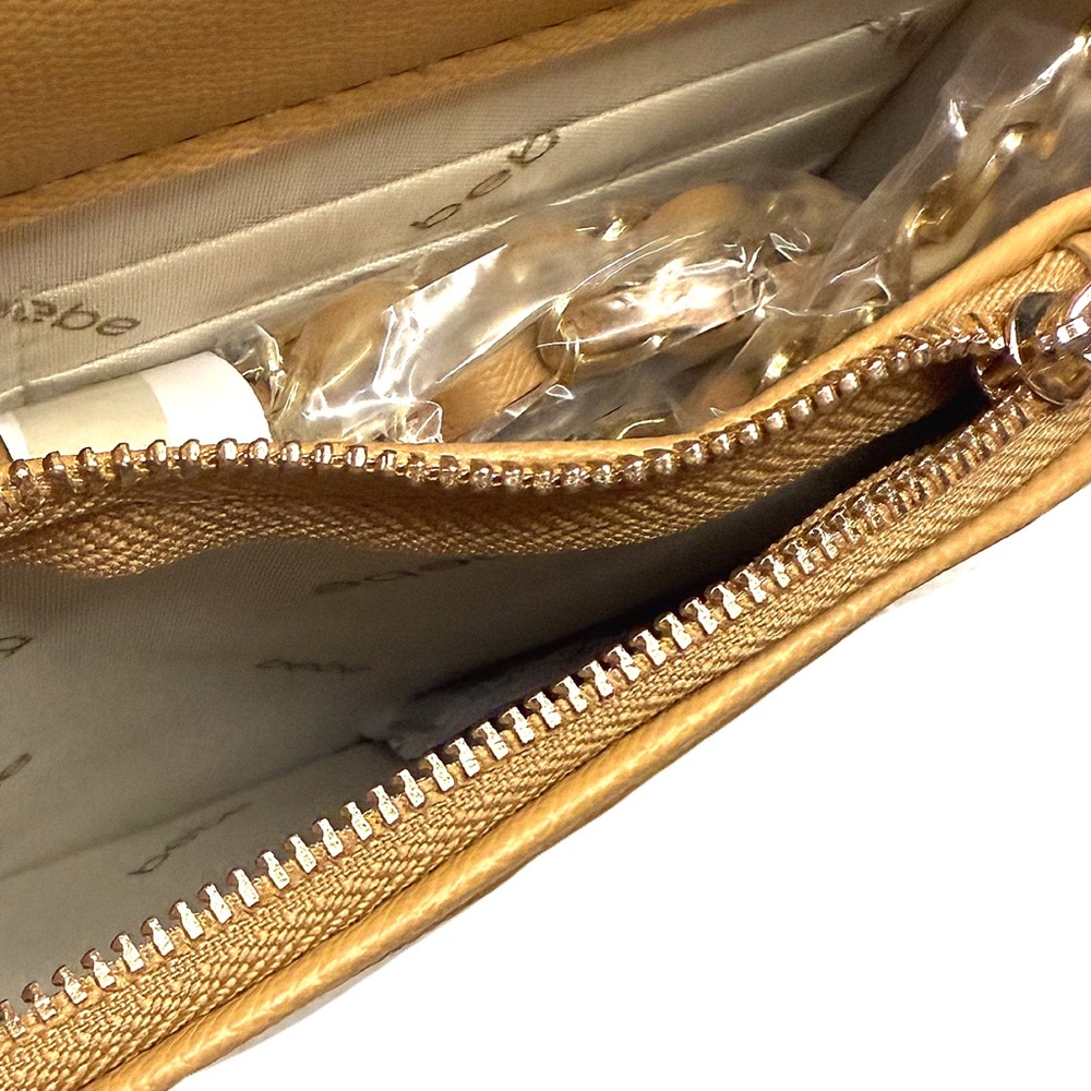 NWT Bebe Gold Chain Natural Tan Women's Crossbody Bag - Picture 4 of 5